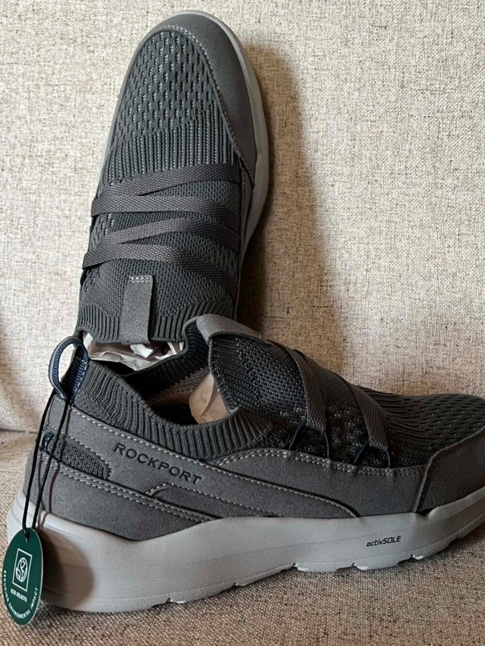 NWT Rockport Truflex Evolution Sneakers Steel Grey Men's Size 6.5